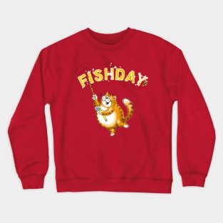 Fishday! Happy Kitty Crewneck Sweatshirt